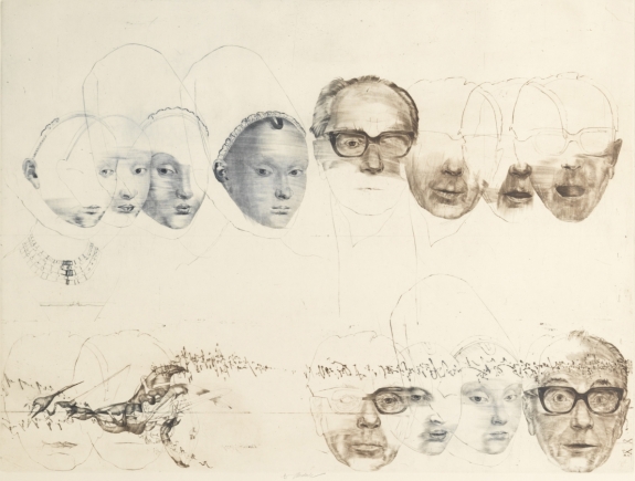 Girl and Man with Spectacles A