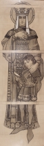 St. Ludmila with St. Vaclav, Study for Stained Glass Window